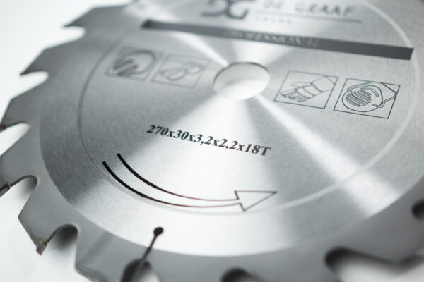 HM-zaagblad 270 x 30 mm 18 tands - Afbeelding 3