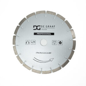 Diamant zaagblad 270 x 30 mm met 18 tanden